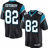 Nike Men & Women & Youth Panthers #82 Cotchery Black Team Color Game Jersey